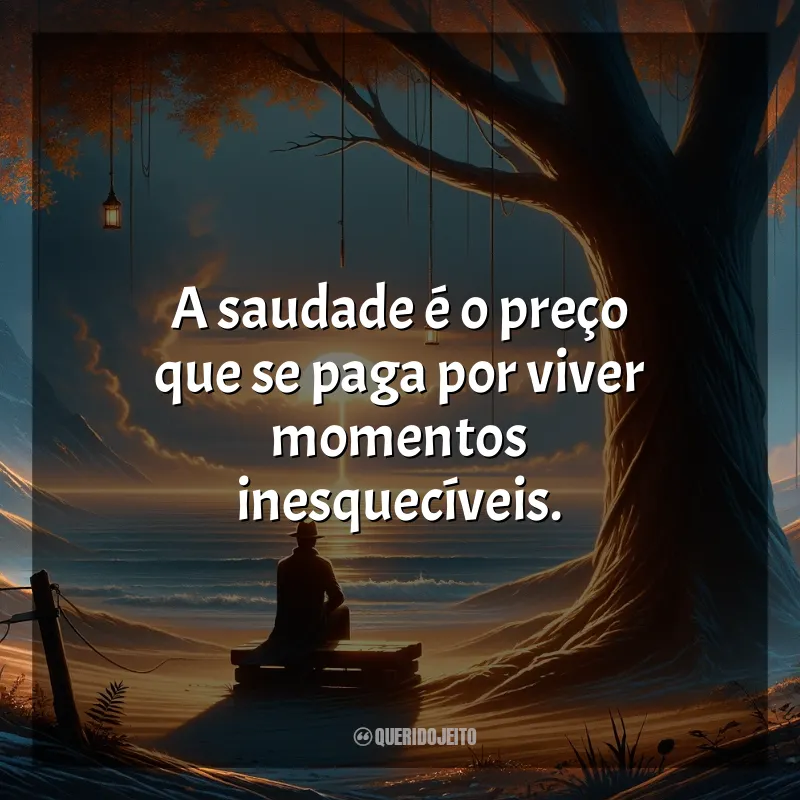 Frases Dia da Saudade: A saudade é o preço que se paga por viver momentos inesquecíveis.