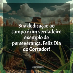 Sua dedicação ao campo é um verdadeiro exemplo de perseverança. Feliz Dia do Cortador!