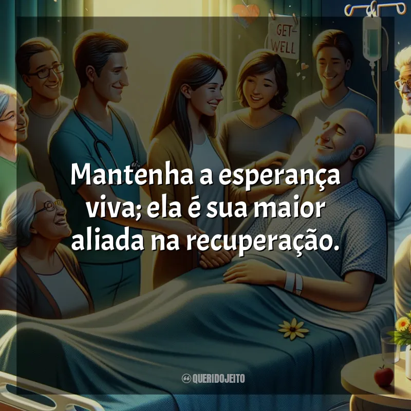 Dia do Enfermo Frases: Mantenha a esperança viva; ela é sua maior aliada na recuperação.