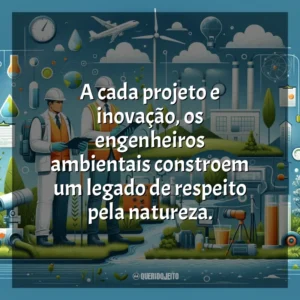 A cada projeto e inovação, os engenheiros ambientais constroem um legado de respeito pela natureza.