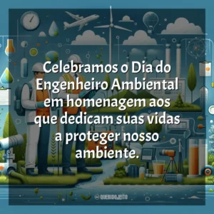 Celebramos o Dia do Engenheiro Ambiental em homenagem aos que dedicam suas vidas a proteger nosso ambiente.