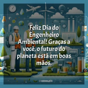 Feliz Dia do Engenheiro Ambiental! Graças a você, o futuro do planeta está em boas mãos.