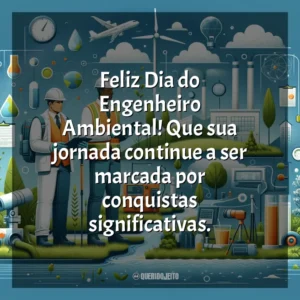 Feliz Dia do Engenheiro Ambiental! Que sua jornada continue a ser marcada por conquistas significativas.