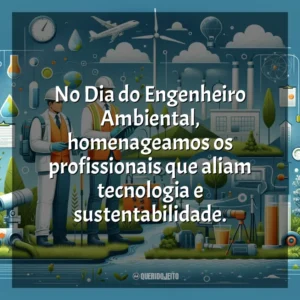 No Dia do Engenheiro Ambiental, homenageamos os profissionais que aliam tecnologia e sustentabilidade.