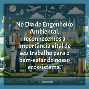 No Dia do Engenheiro Ambiental, reconhecemos a importância vital de seu trabalho para o bem-estar do nosso ecossistema.