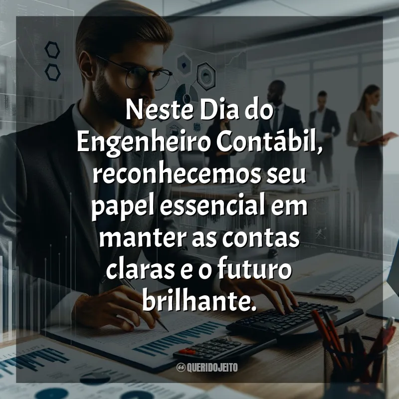 Dia do Engenheiro Contábil Frases: Neste Dia do Engenheiro Contábil, reconhecemos seu papel essencial em manter as contas claras e o futuro brilhante.