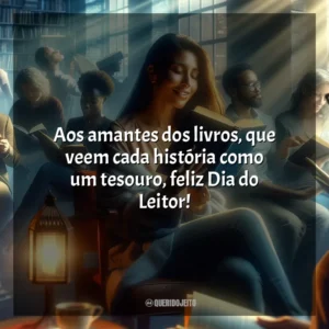 Aos amantes dos livros, que veem cada história como um tesouro, feliz Dia do Leitor!