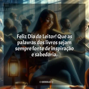 Feliz Dia do Leitor! Que as palavras dos livros sejam sempre fonte de inspiração e sabedoria.