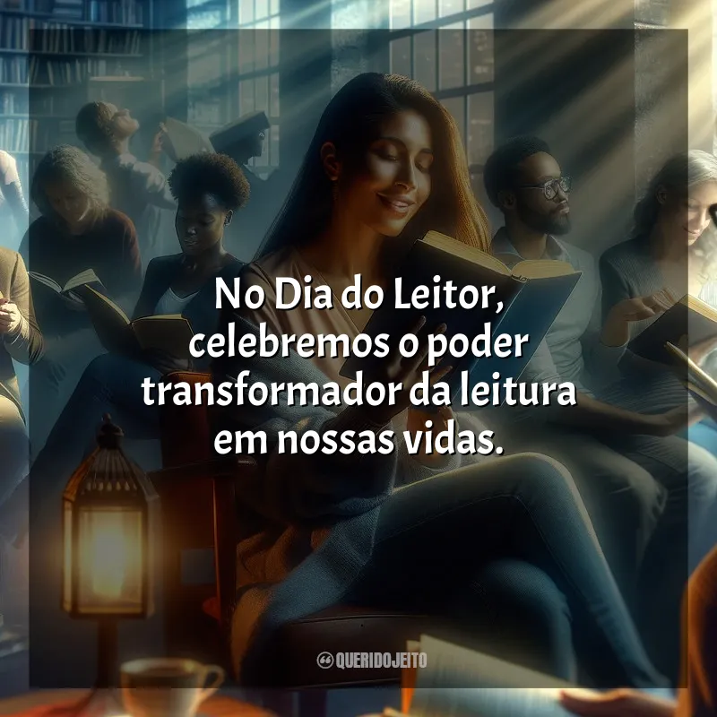 Frases Dia do Leitor: No Dia do Leitor, celebremos o poder transformador da leitura em nossas vidas.