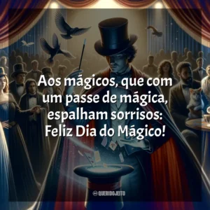 Aos mágicos, que com um passe de mágica, espalham sorrisos: Feliz Dia do Mágico!