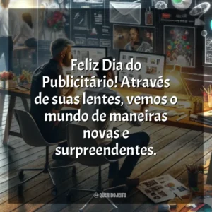 Feliz Dia do Publicitário! Através de suas lentes, vemos o mundo de maneiras novas e surpreendentes. Dia do Publicitário