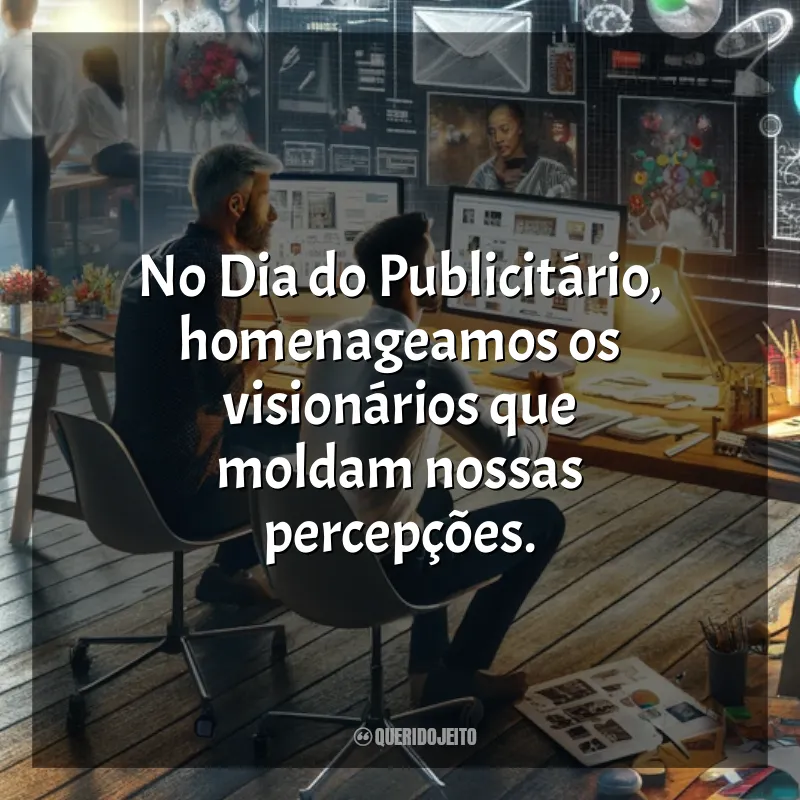 Dia do Publicitário Frases: No Dia do Publicitário, homenageamos os visionários que moldam nossas percepções.