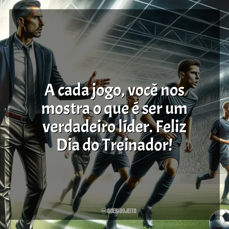 Frases para o Dia do Treinador de Futebol: A cada jogo, você nos mostra o que é ser um verdadeiro líder. Feliz Dia do Treinador!