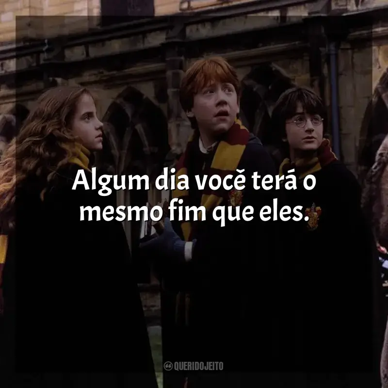 Frases do filme Harry Potter e a Câmara Secreta: Algum dia você terá o mesmo fim que eles.