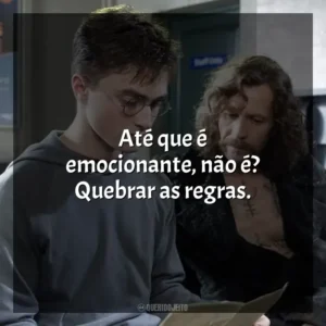 Até que é emocionante, não é? Quebrar as regras. Harry Potter e a Ordem da Fênix (Filme)