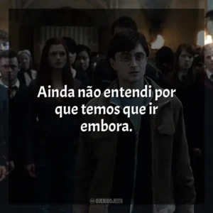 Ainda não entendi por que temos que ir embora. Harry Potter e as Relíquias da Morte (Filme)