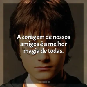A coragem de nossos amigos é a melhor magia de todas. Harry Potter (Filme)