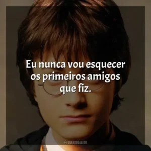 Eu nunca vou esquecer os primeiros amigos que fiz. Harry Potter (Filme)