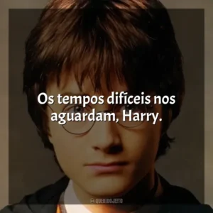 Os tempos difíceis nos aguardam, Harry. Harry Potter (Filme)