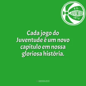 Cada jogo do Juventude é um novo capítulo em nossa gloriosa história. Juventude