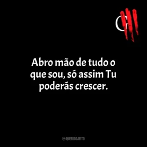 Abro mão de tudo o que sou, só assim Tu poderás crescer. Oficina G3