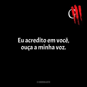 Eu acredito em você, ouça a minha voz. Oficina G3