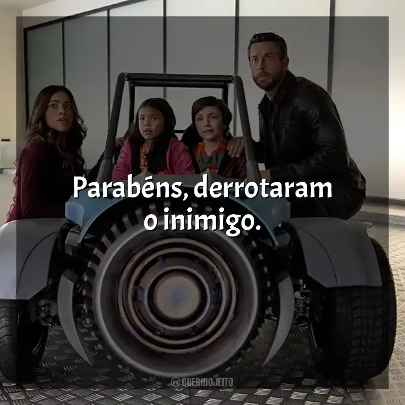 Frase final do filme Pequenos Espiões: Apocalipse: Parabéns, derrotaram o inimigo.