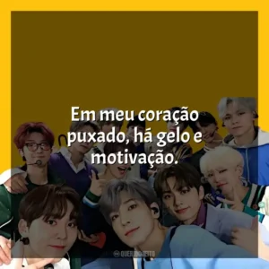 Em meu coração puxado, há gelo e motivação. Seventeen