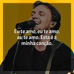 Eu te amo, eu te amo, eu te amo. Esta é a minha canção. Theo Rubia