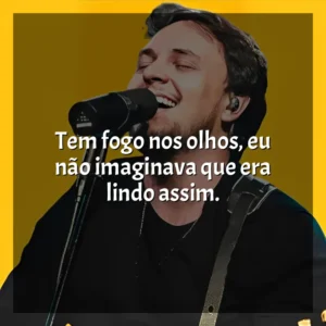 Tem fogo nos olhos, eu não imaginava que era lindo assim. Theo Rubia