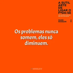 Os problemas nunca somem, eles só diminuem. A Sutil Arte de Ligar o F*da-se (Livro)