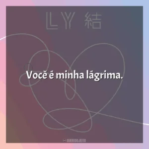 Você é minha lágrima. BTS Love Yourself