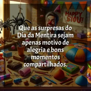 Que as surpresas do Dia da Mentira sejam apenas motivo de alegria e bons momentos compartilhados. Dia da Mentira