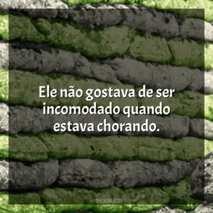 Ele não gostava de ser incomodado quando estava chorando. Dia de Folga um Conto de Natal (Livro)