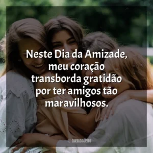 Neste Dia da Amizade, meu coração transborda gratidão por ter amigos tão maravilhosos. Dia da Amizade