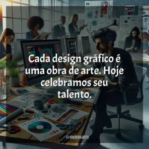 Cada design gráfico é uma obra de arte. Hoje celebramos seu talento. Dia do Gráfico