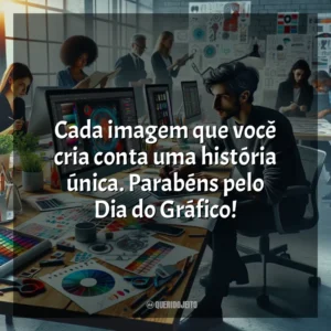 Cada imagem que você cria conta uma história única. Parabéns pelo Dia do Gráfico! Dia do Gráfico