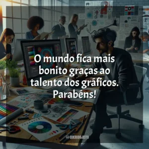 O mundo fica mais bonito graças ao talento dos gráficos. Parabéns! Dia do Gráfico
