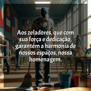 Aos zeladores, que com sua força e dedicação, garantem a harmonia de nossos espaços, nossa homenagem. Dia do Zelador
