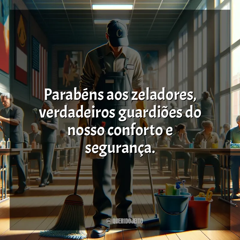 Frases Dia do Zelador: Parabéns aos zeladores, verdadeiros guardiões do nosso conforto e segurança.