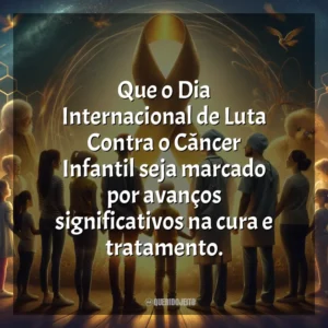 Que o Dia Internacional de Luta Contra o Câncer Infantil seja marcado por avanços significativos na cura e tratamento. Dia da Luta Contra o Câncer Infantil