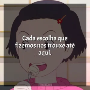Cada escolha que fizemos nos trouxe até aqui. Memórias de Ontem (Filme)
