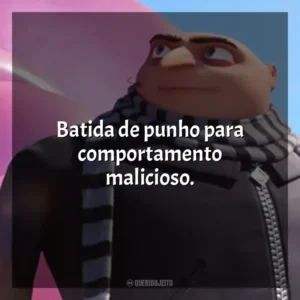 Batida de punho para comportamento malicioso. Meu Malvado Favorito 3 (Filme)