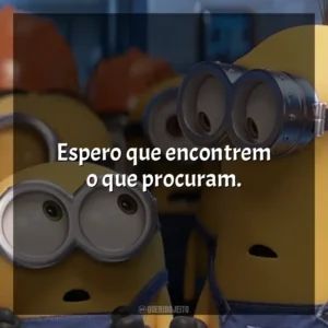 Espero que encontrem o que procuram. Minions (Filme)