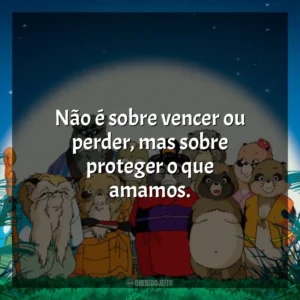 Não é sobre vencer ou perder, mas sobre proteger o que amamos. PomPoko: A Grande Batalha dos Guaxinins (Filme)