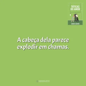 A cabeça dela parece explodir em chamas. Táticas do Amor (Livro)