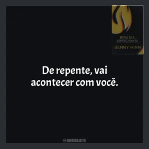 De repente, vai acontecer com você. Bom Dia, Espírito Santo (Livro)
