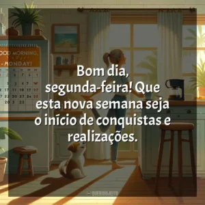 Bom dia, segunda-feira! Que esta nova semana seja o início de conquistas e realizações. Bom dia, Segunda Feira!