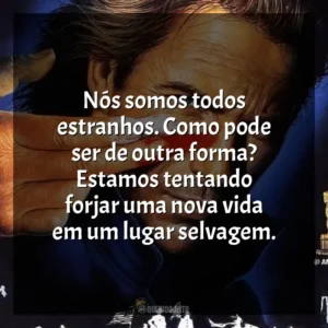 Nós somos todos estranhos. Como pode ser de outra forma? Estamos tentando forjar uma nova vida em um lugar selvagem. Dança com Lobos (Filme)