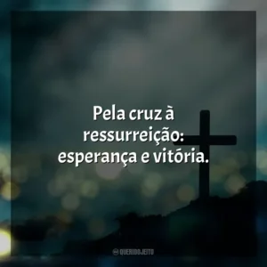 Pela cruz à ressurreição: esperança e vitória. Feliz Páscoa
